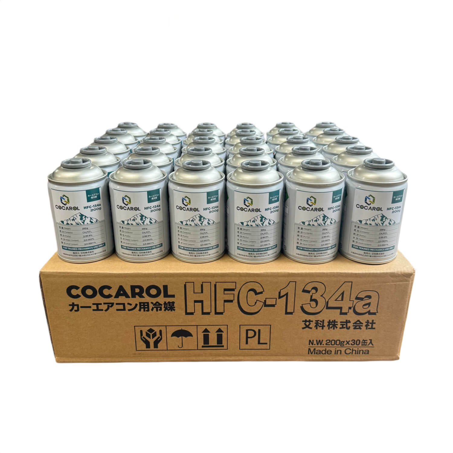 カーエアコンガス HFC-134a 30本 200gサービス缶 – E-Square