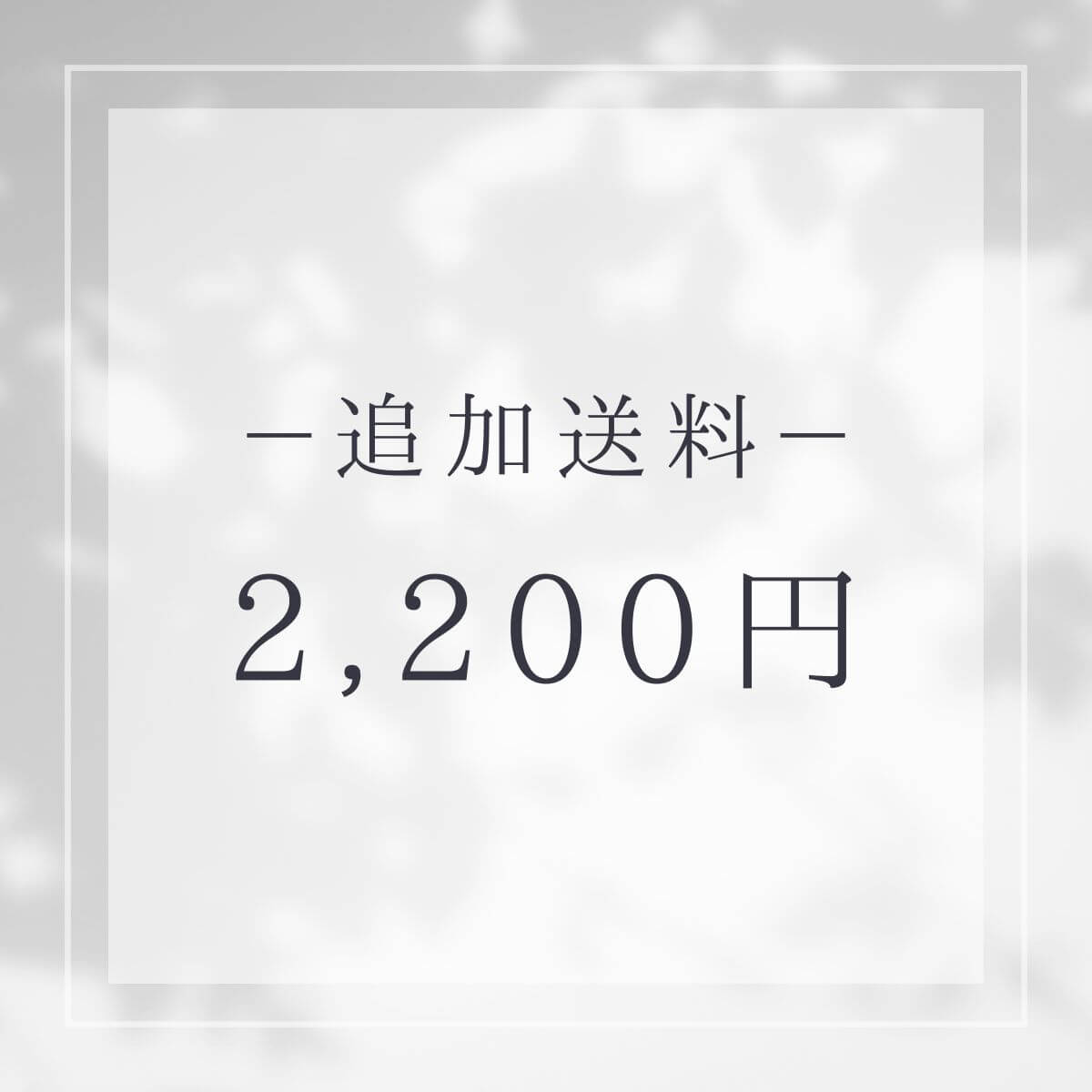 追加送料2200円